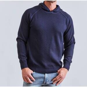 NEW FEDELI hooded sweater top in navy
